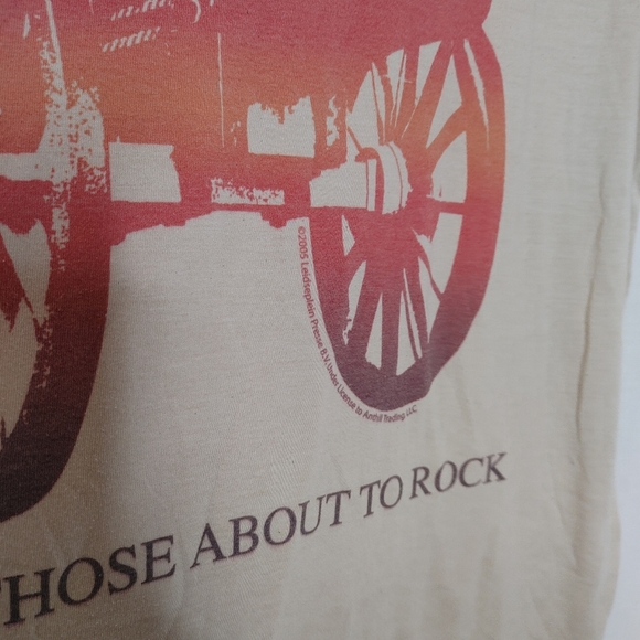 Anthill Rockwear ACDC Shirt Graphic Tee Cream Ombre Orange 2005 Unisex Rock - Picture 5 of 7